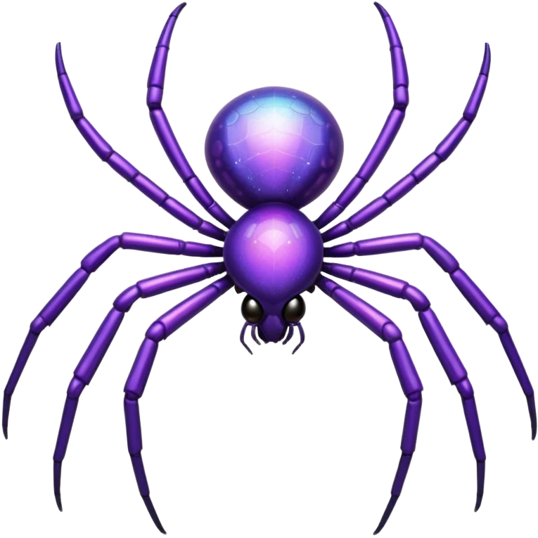 glitter purple and spider emoji