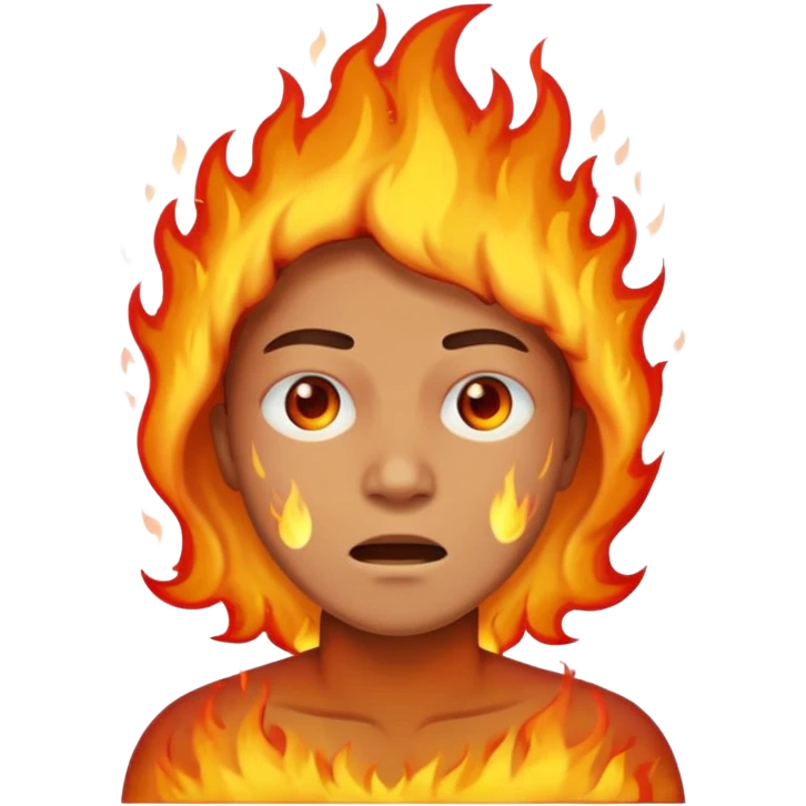 White Email with face and fire emoji
