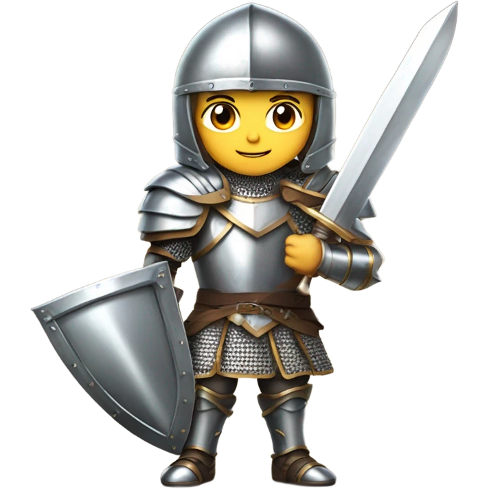 boy in knight's attire ready for tournament emoji