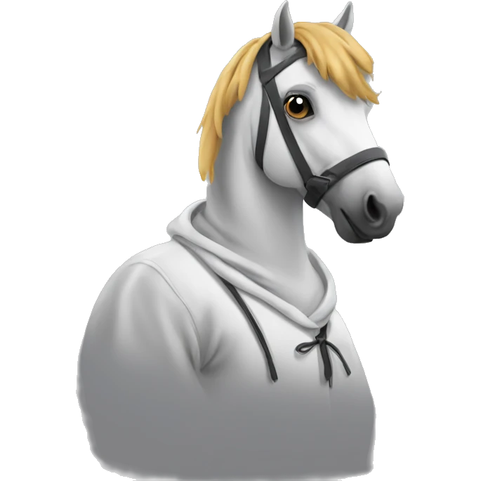 Horse wearing a hoodie emoji