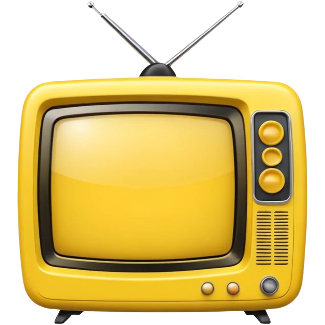 Mobile yellow tv emoji