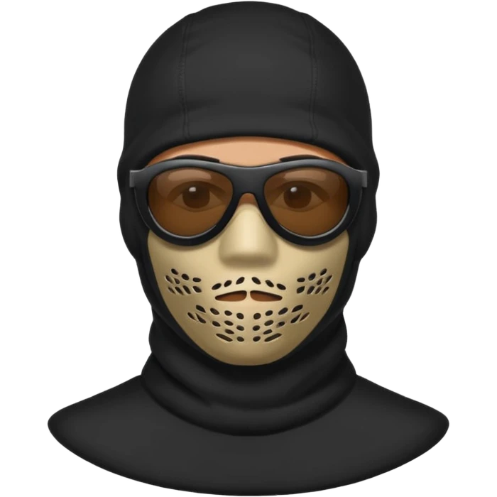 balaclava man with sunglasses emoji