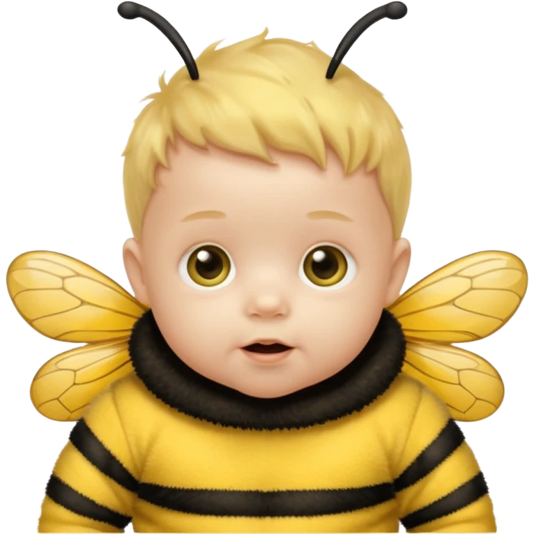  baby boy with pacifier dressed as a bee emoji