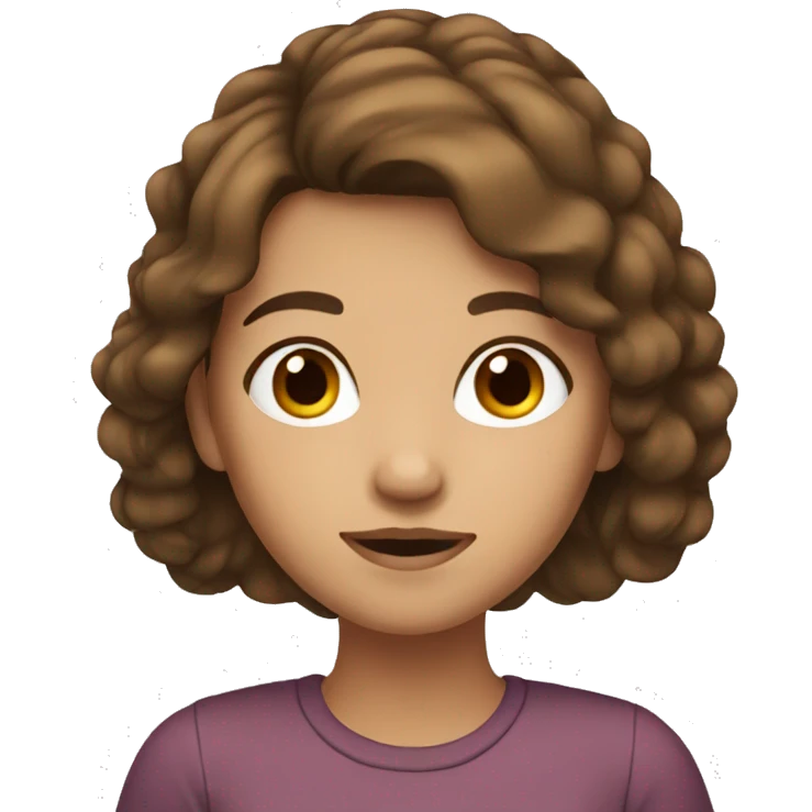 girl with brown hair emoji