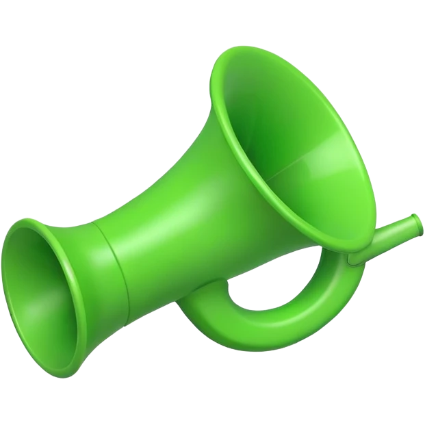 green toy circle horn instrument  emoji