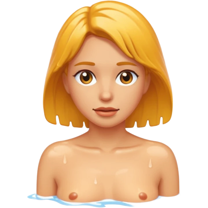 Woman with boobs all wet emoji
