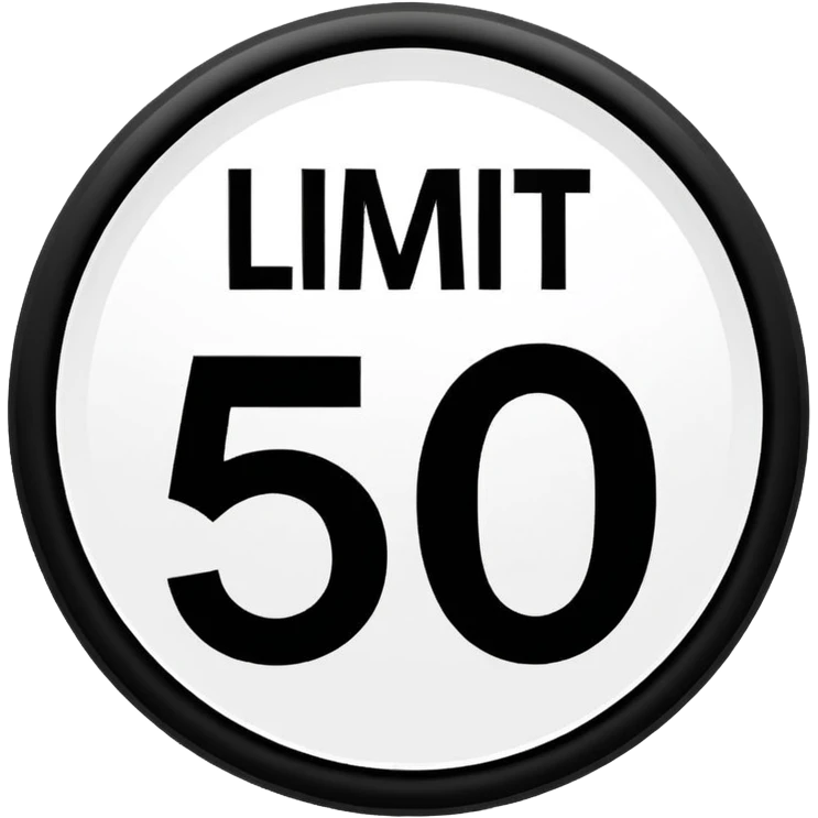 50 speed limit emoji