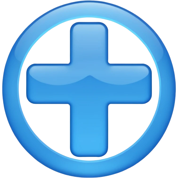 Blessed - simple font blue emoji