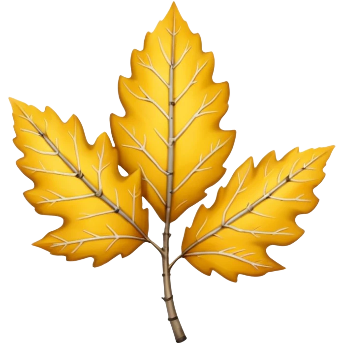 yellow round birch leaf  emoji
