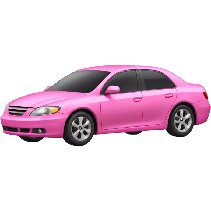 Pink long car emoji