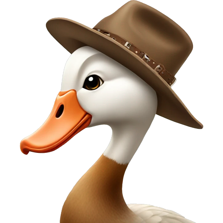 Goose with a cowboy hat emoji