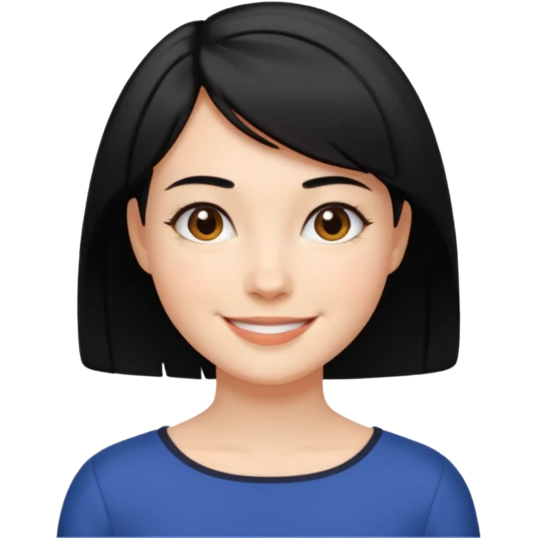erin black short hair shoulder length emoji