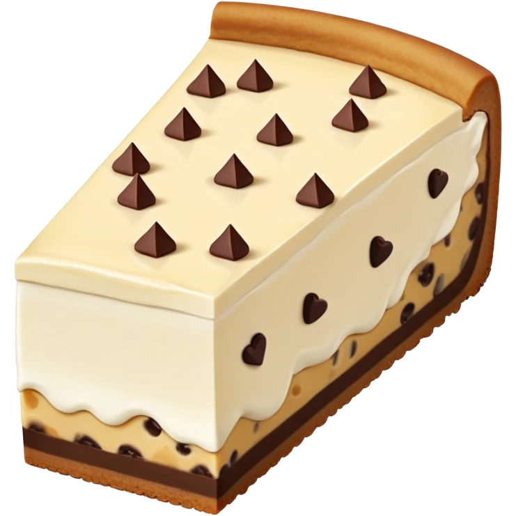 Cookie dough cheesecake slice  emoji