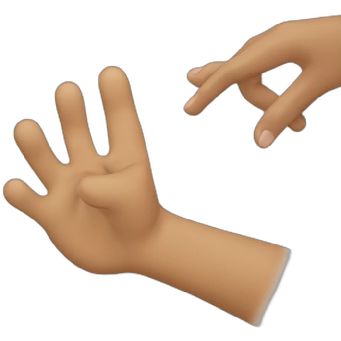 mano apuntando con el dedo al frente emoji