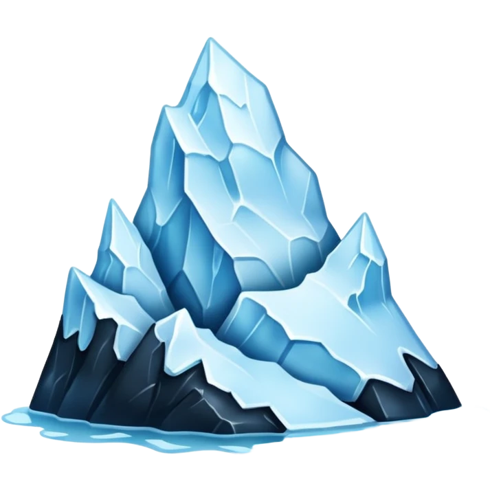 An iceberg, black emoji