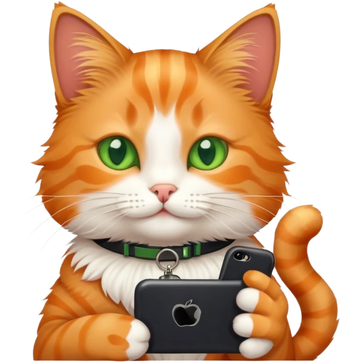 Cat with phone emoji