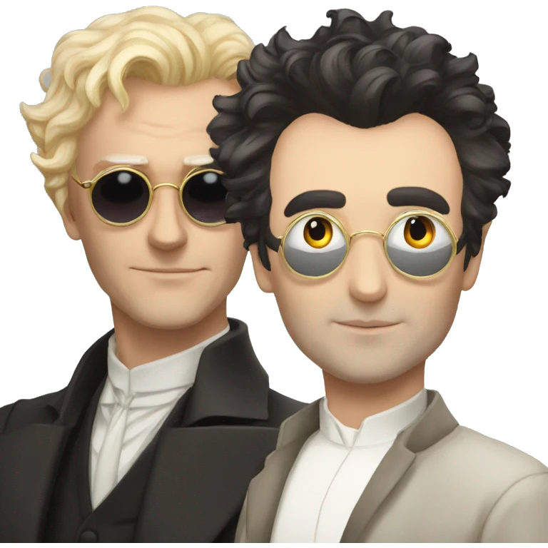 Crowley and Aziraphale from good omens emoji