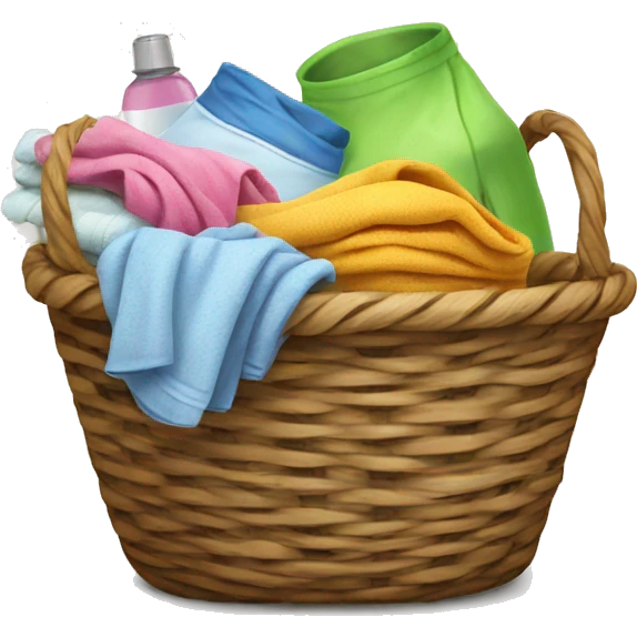 baskets with laundry emoji