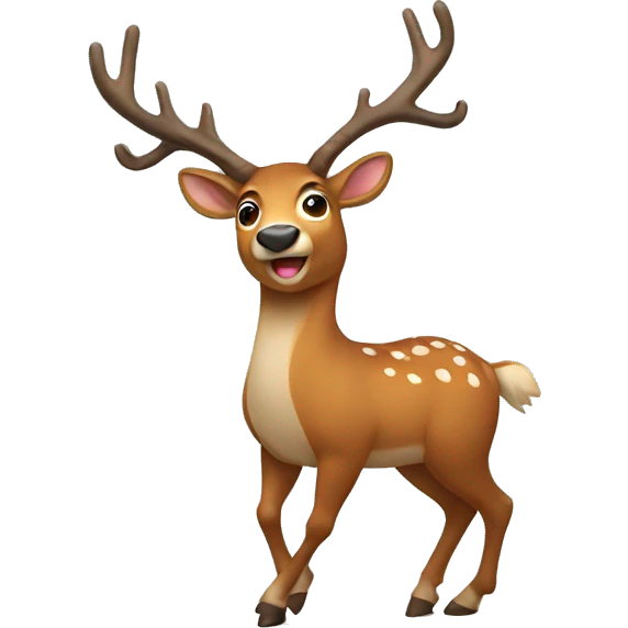 Dancing deer emoji