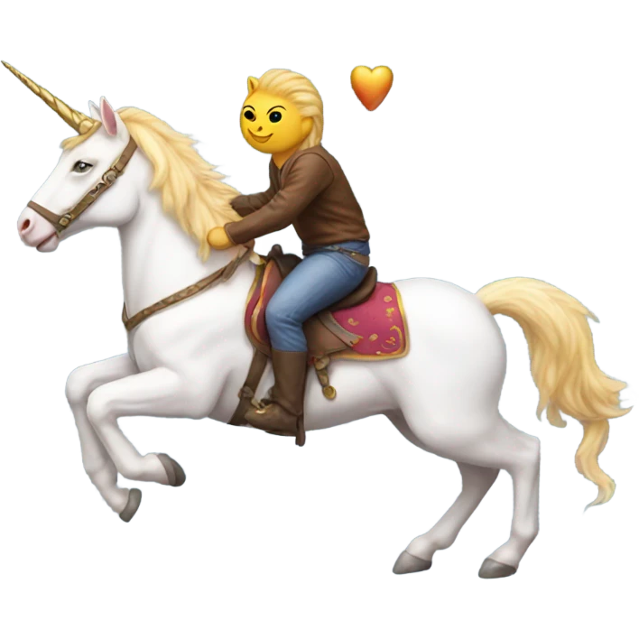 Cat riding a unicorn emoji