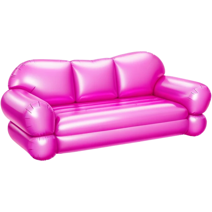 90’s sparkly pink inflatable couch emoji