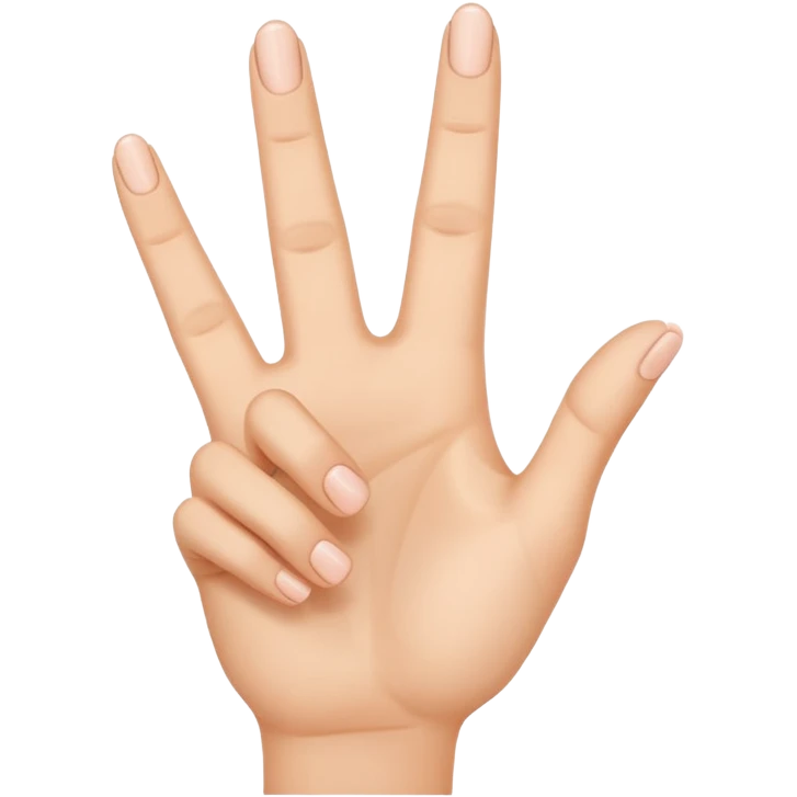 a finger holding up 3 fingers emoji