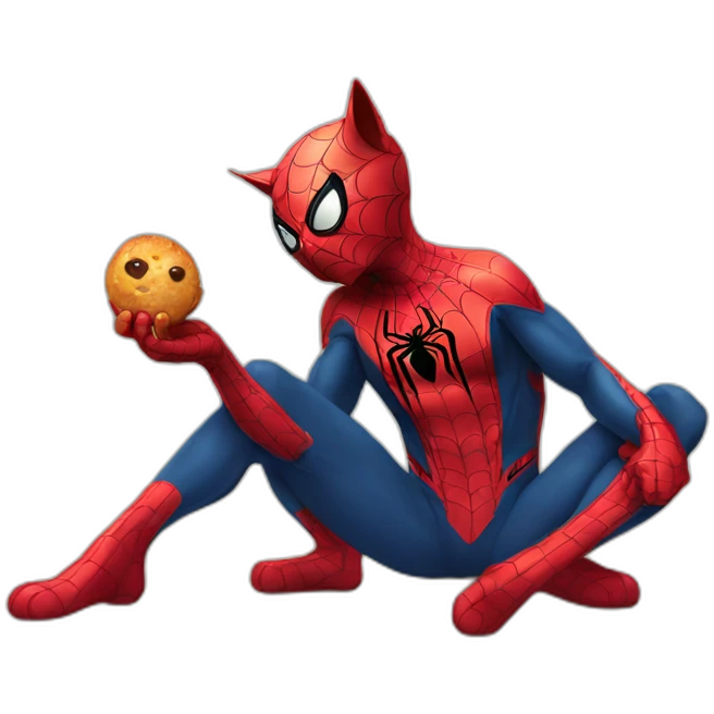 spiderman-eating-cat emoji