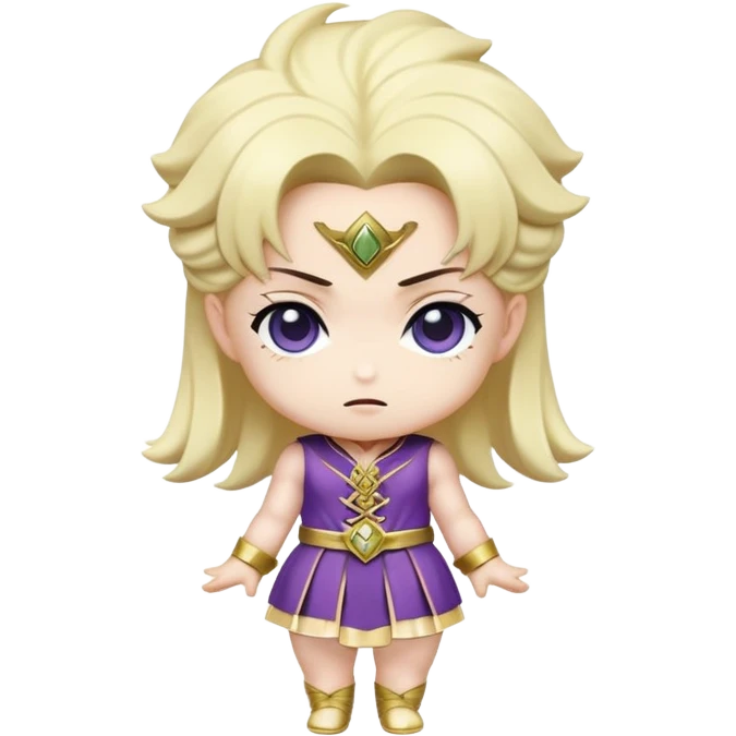Made in Heaven from JoJo's Bizarre Adventure, cute chibi emoji with exaggerated features and playful stance emoji