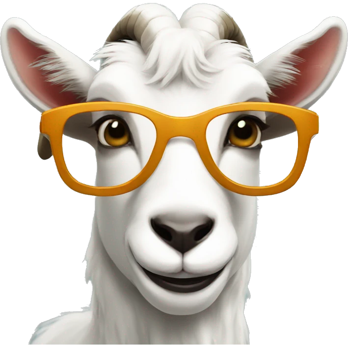cool goat with glasses emoji