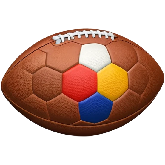 colorfull foot ball emoji