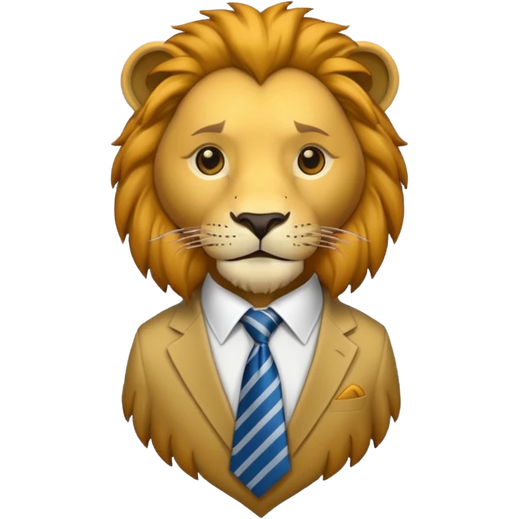lion with tie emoji