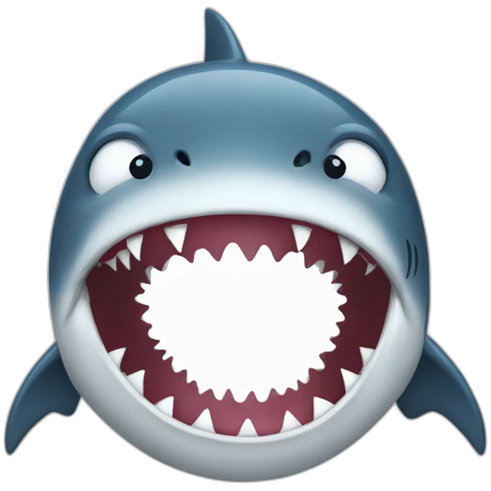 Crying shark emoji
