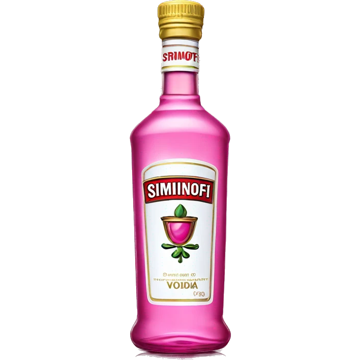 Pink smirnoff vodka bottle emoji