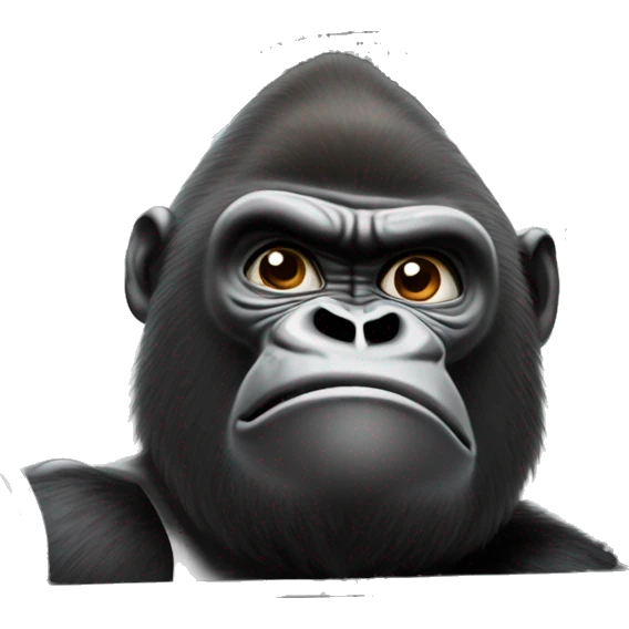 A gorilla in a sports car holding a machete out the window emoji