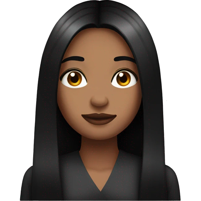 woman, face palming, brown skin, long black straight hair, makeup emoji