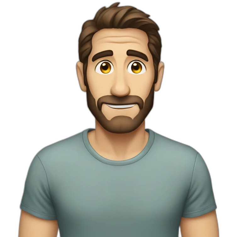jake gyllenhaal cartoon wearing tee emoji
