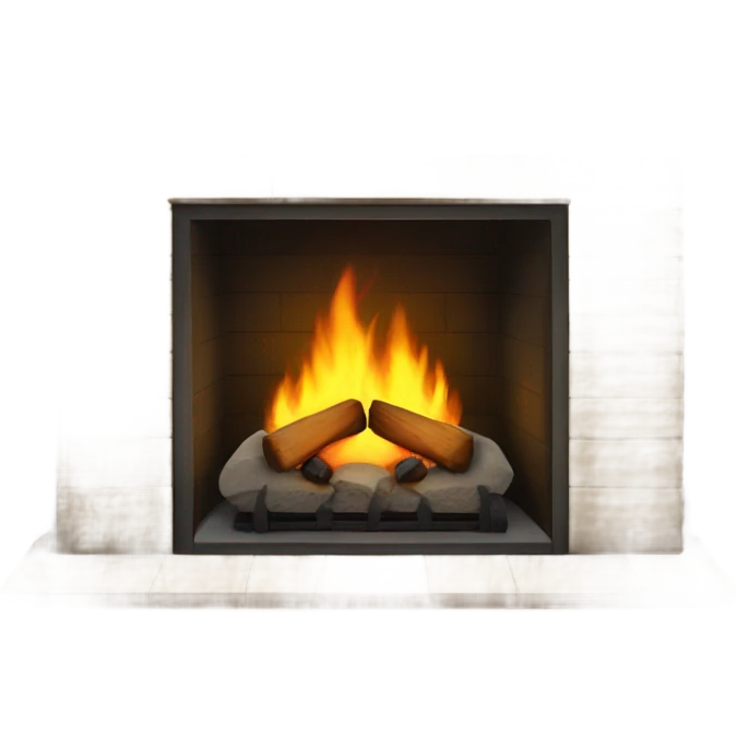 Realistic fireplace  emoji