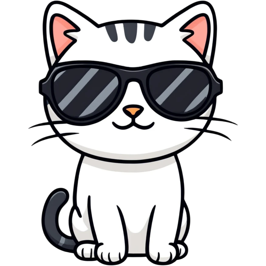 Cat with sunglasses emoji