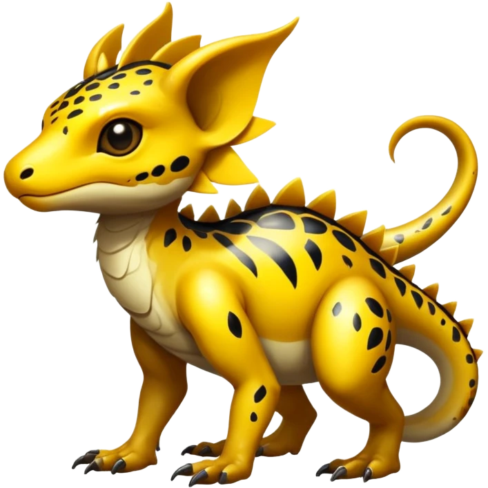 Exotic shiny rare epic cute Vernid-creature, full body, with random markings emoji