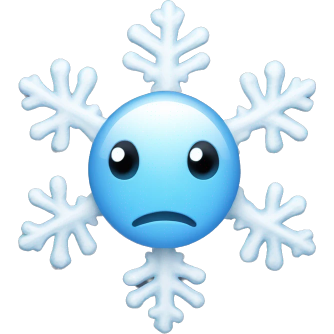 Melting snowflake emoji