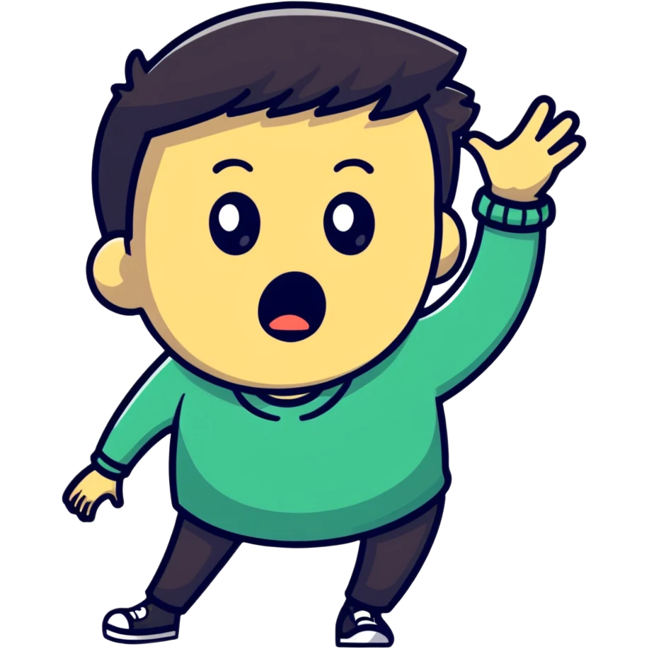 person barging in accidentally with shocked face emoji