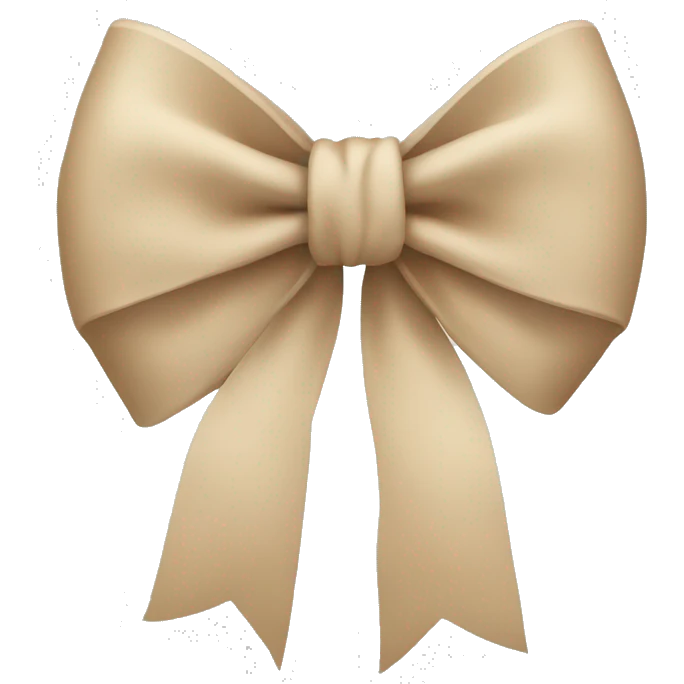 beige bow emoji