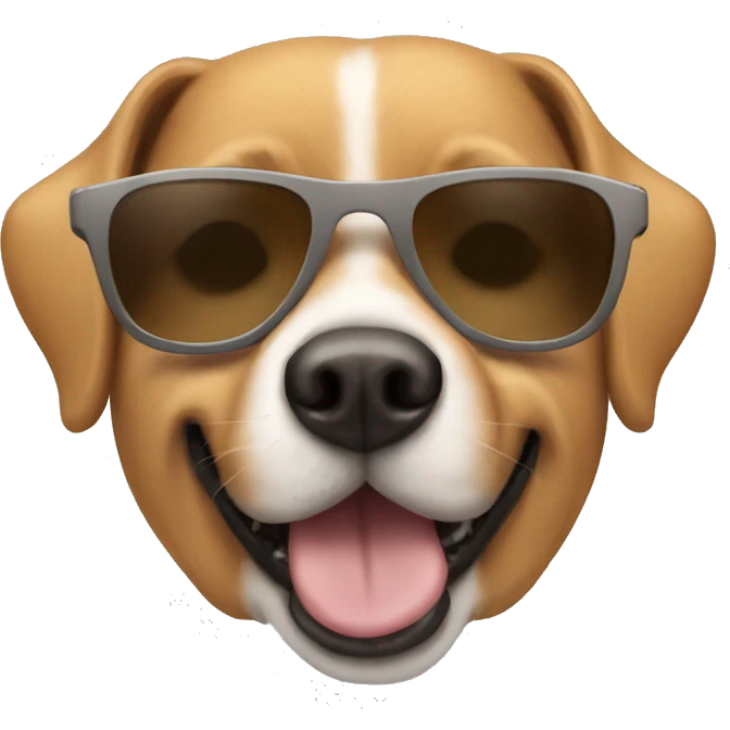 Dog wearing sunglasses emoji