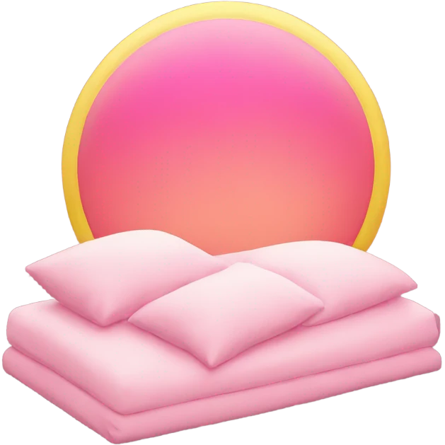 pink sun sleeping  emoji