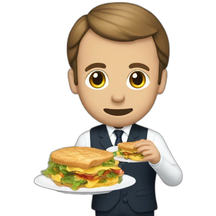 Macron qui manger zemour emoji