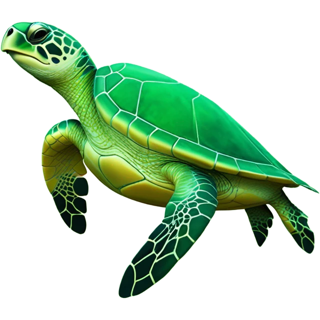 detailed green sea turtle emoji