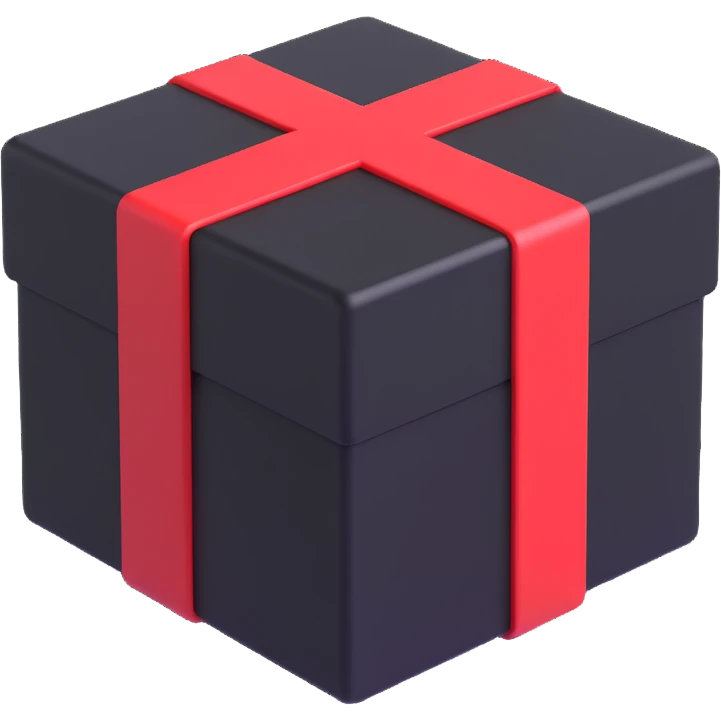 A black box glowing a Red X emoji