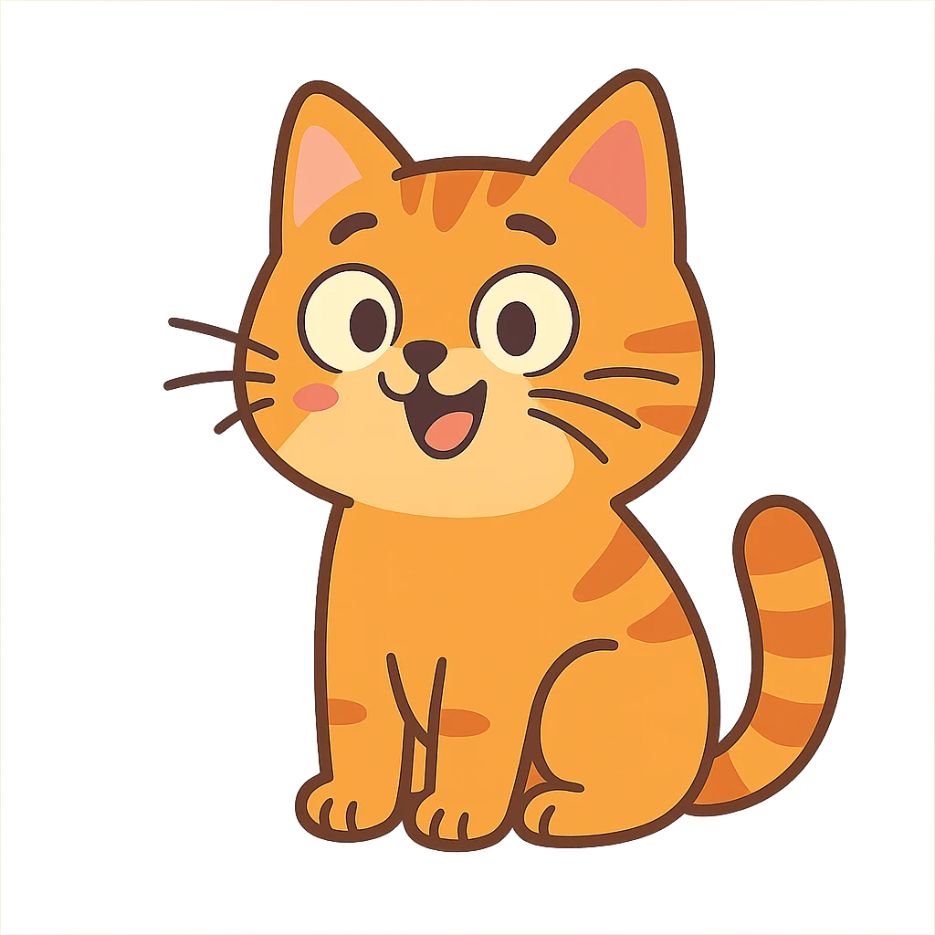 a cute cat emoji