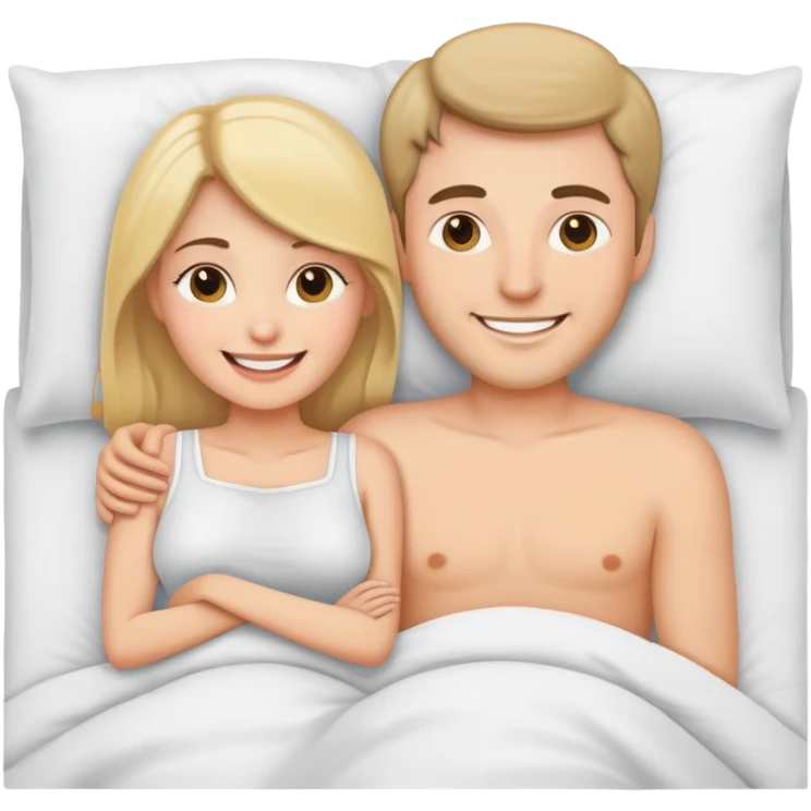 Couple in bed emoji