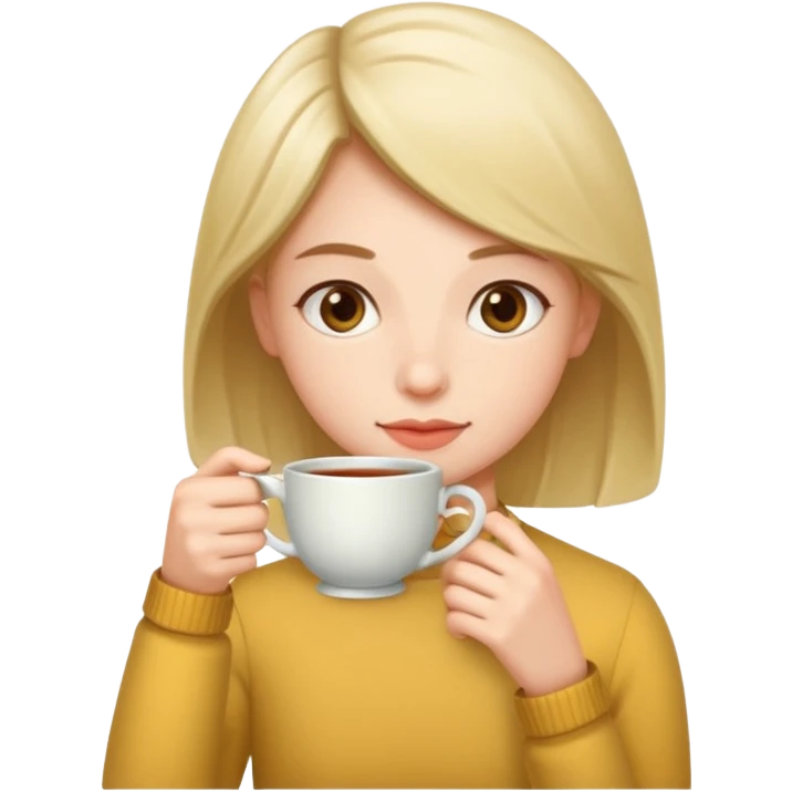 Me drinking tea emoji